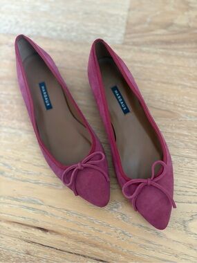 Margaux The Pointe Pink Suede Ballet Flats 41
